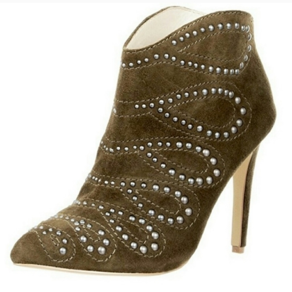 Joes Jeans Green Scout Studded booties with heel